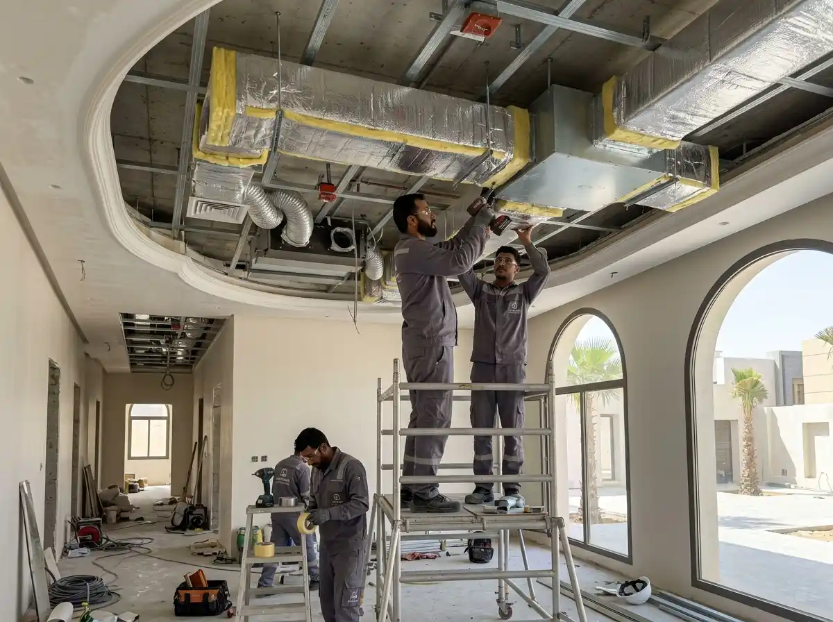 خدمات الدكت والتكييف وأنظمة التهوية من الهيكل المعماري